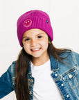 Boysenberry Smiley Beanie