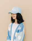 Blue Checker Baseball Hat