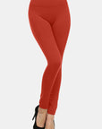 Yelete Full Size Seamless High Waist Fleece Leggings