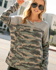 e Luna Camouflage Henley Top