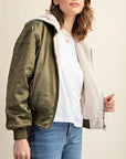 Reversible All Weather Fur Lined Bomber Jacket