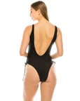 Deep V-Cut One Piece Swimsuit