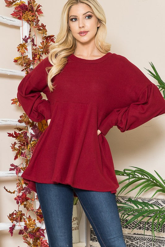 Soft Knit Babydoll Tunic