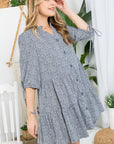 e Luna PLUS Dot Button Tiered Dress