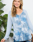 e Luna PLUS Tie Dye Mixed Top