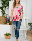 e Luna Floral Off Shoulder Top