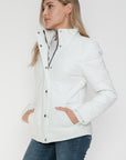 YMI Pocketed Zip Up Turtleneck Puffer Jacket