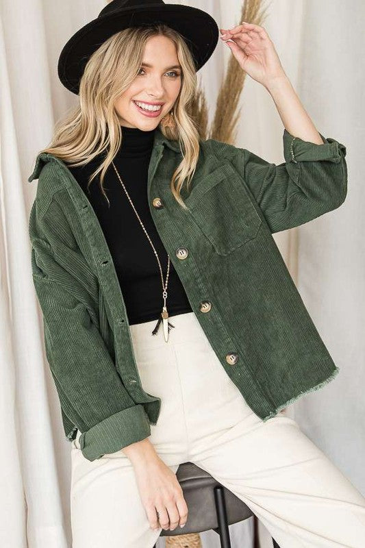 Jade By Jane Ribbed Velvet Jacket PLUS