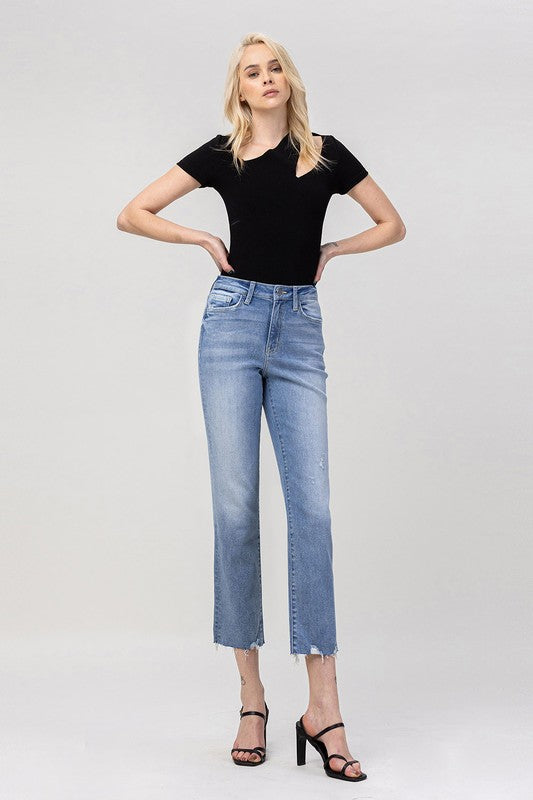 Flying Monkey High Rise Crop Straight Jean - Online Only