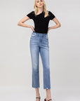 Flying Monkey High Rise Crop Straight Jean - Online Only