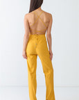 Doreli Group Backless Tied Spaghetti Strap Sleeveless Jumpsuit