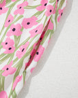 Floral Square Neck Ruffle Strap Maxi Dress