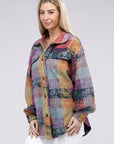 BiBi Loose Fit Buttoned Down Check Shirt Jacket