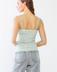 Le Lis Heathered Ribbed Adjustable Strap Cami