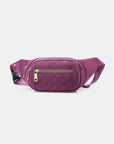 Zenana Quilted Multi Pocket Waist Belt Bag