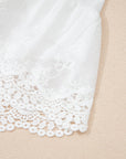 Lace Ruffle Tiered Drawstring Waist Shorts