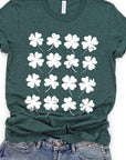 Distressed Clover Grid Graphic Tee