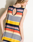 e Luna Multi Stripe Jersey Tank Top