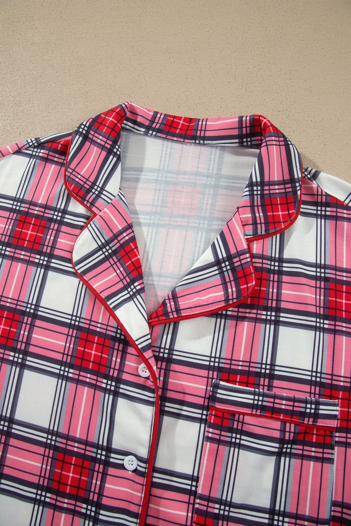 Cozy Christmas Plaid Pajama Set — Red | 1X–4X