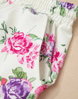 Floral Pullover and Drawstring Lounge Set