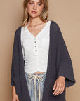 POL Open Front Sweater Cardigan with Pockets