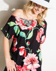 e Luna Floral One Shoulder Boxy Top