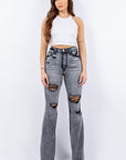 GJG Denim Storm Bell Bottom Jean in Grey