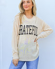 And The Why GRATEFUL Long Sleeve Knit Top