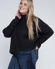 Plus Drop Shoulder Long Sleeve Top