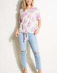 e Luna Floral Print Triblend Top