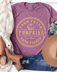 Farm Fresh Pumpkins Circle Graphic Tee