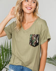 e Luna PLUS Camouflage Sequence Pocket Top