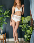 Davi & Dani Solid Bikini Set with Pom Poms - Online Only