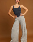 Umgee Elastic Waist Wide Leg Pants