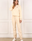 Lilou Cream Sweat Jogger Pant