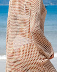 Crochet Side Split Beach Coverups Swimwear Dress