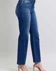 Judy Blue Full Size Side Seam Detail Straight Jeans with Pockets