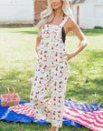 Western Adjustable Buttoned Strap Dungaree Jumpsuit