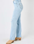 Judy Blue Full Size High Waist Distressed Straight Jeans