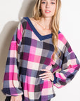 e Luna PLUS Multi Plaid Boxy Top