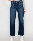 Artemis Vintage Plus-Size Tummy-Control High-Rise Straight-Leg Jeans – Dark Wash