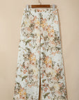 Floral Denim High Waist Wide Leg Jeans