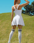 Women's Workout Golf Tennis Dress with Shorts Pocket