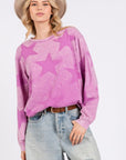 SAGE + FIG Mineral Wash Star Pattern T-Shirt