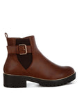 Antorin Chunky Buckle Detail Ankle Boots