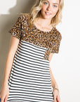 e Luna Striped Animal Mix Top