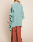 Jade By Jane Wide Sleeve Ruffle Kimono