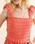 And The Why Smocked Ruffled Tiered Dress