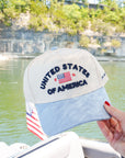 United States of America - Denim Blue Vintage Trucker Hat