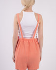 VERY J Sleeveless Double Gauze Overalls with Pockets